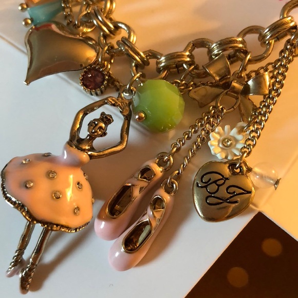 Betsey Johnson Stretchy Ballerina Charm Bracelet! - Picture 2 of 8
